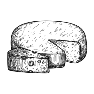 Assortment of Italian and international cheeses